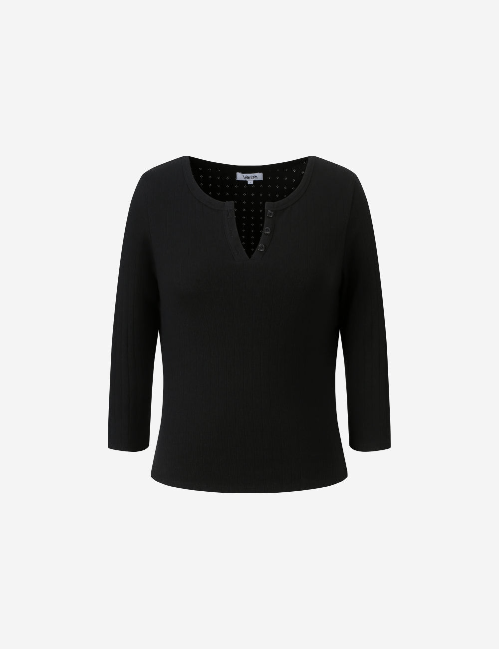 トップス vallad henry neck long sleeve COTTON HENRY NECK LONG SLEEVE T-SHIRT – Verish