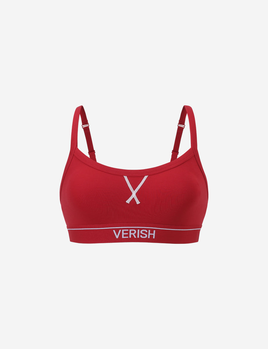 COTTON STITCH BRA TOP LOGO