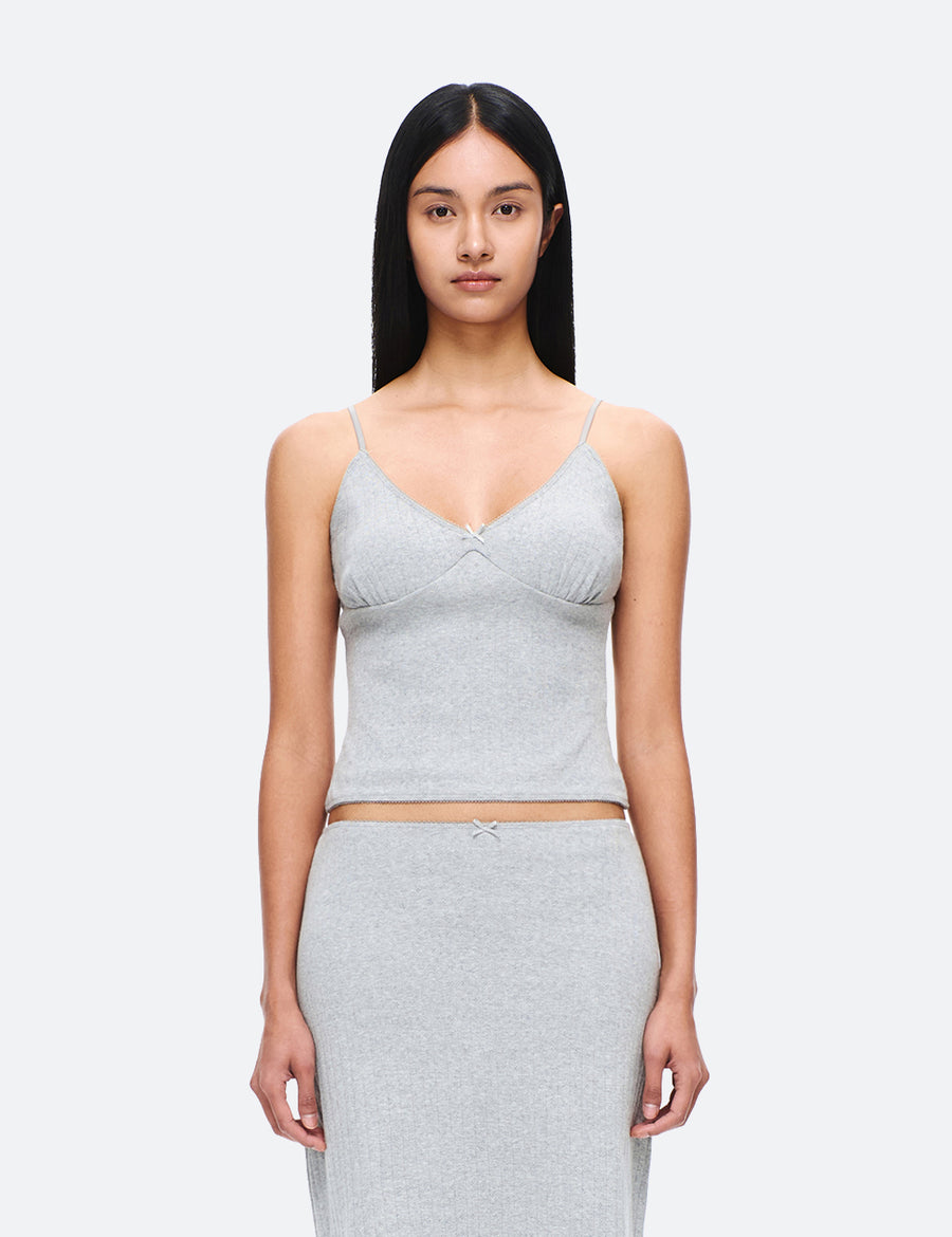 COTTON DEEP V NECK SLEEVELESS