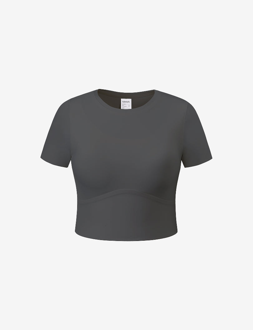 MOVELUX BRA TOP ROUND NECK SHORT SLEEVE