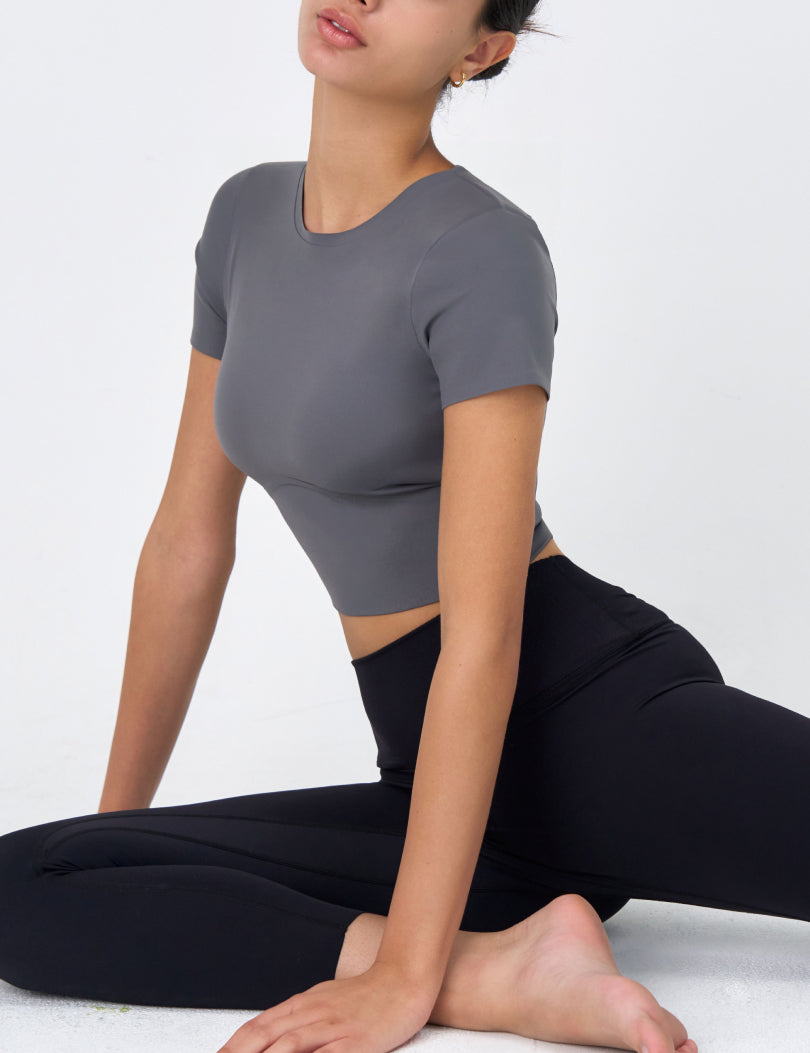 MOVELUX BRA TOP ROUND NECK SHORT SLEEVE