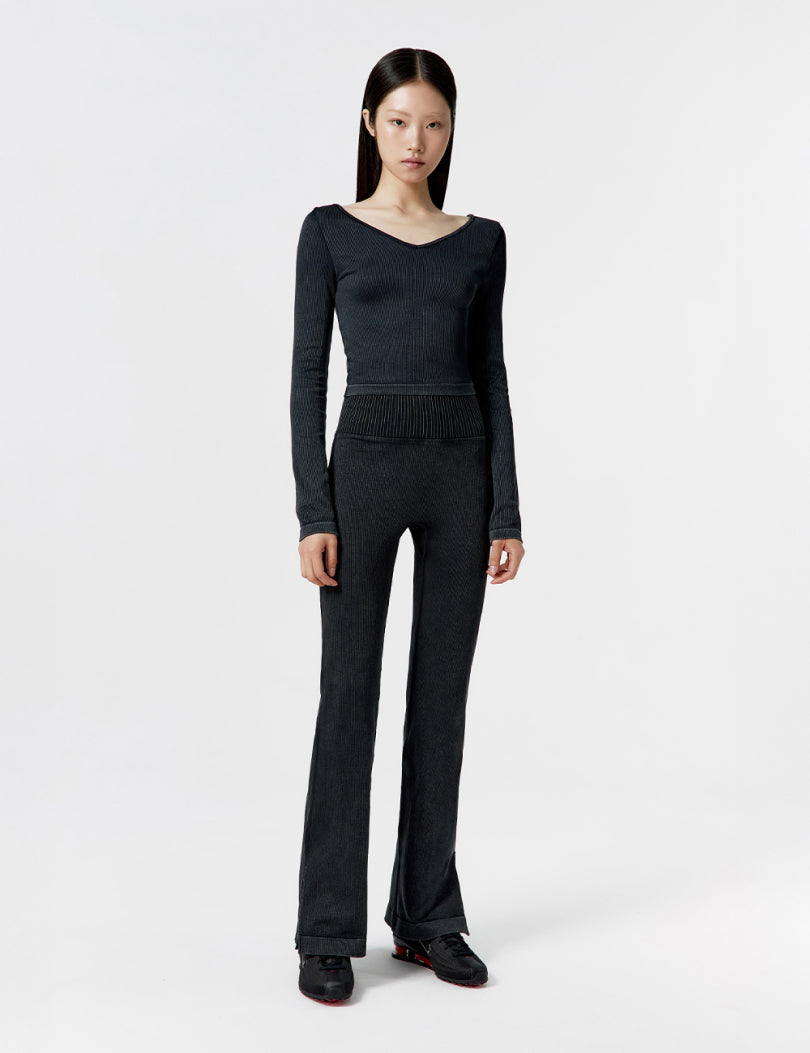 ALLTENSION FLARE LEGGINGS WITH SLIT – Verish