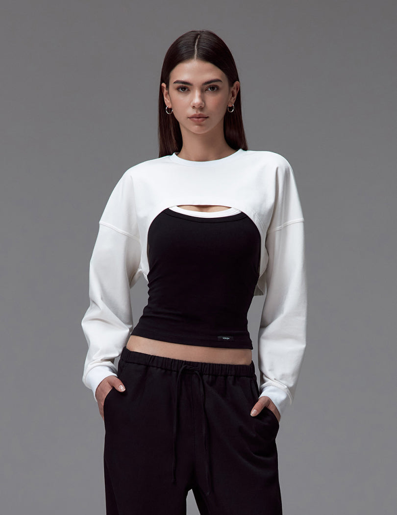 NEW BASIC CROPPED SWEATSHIRT