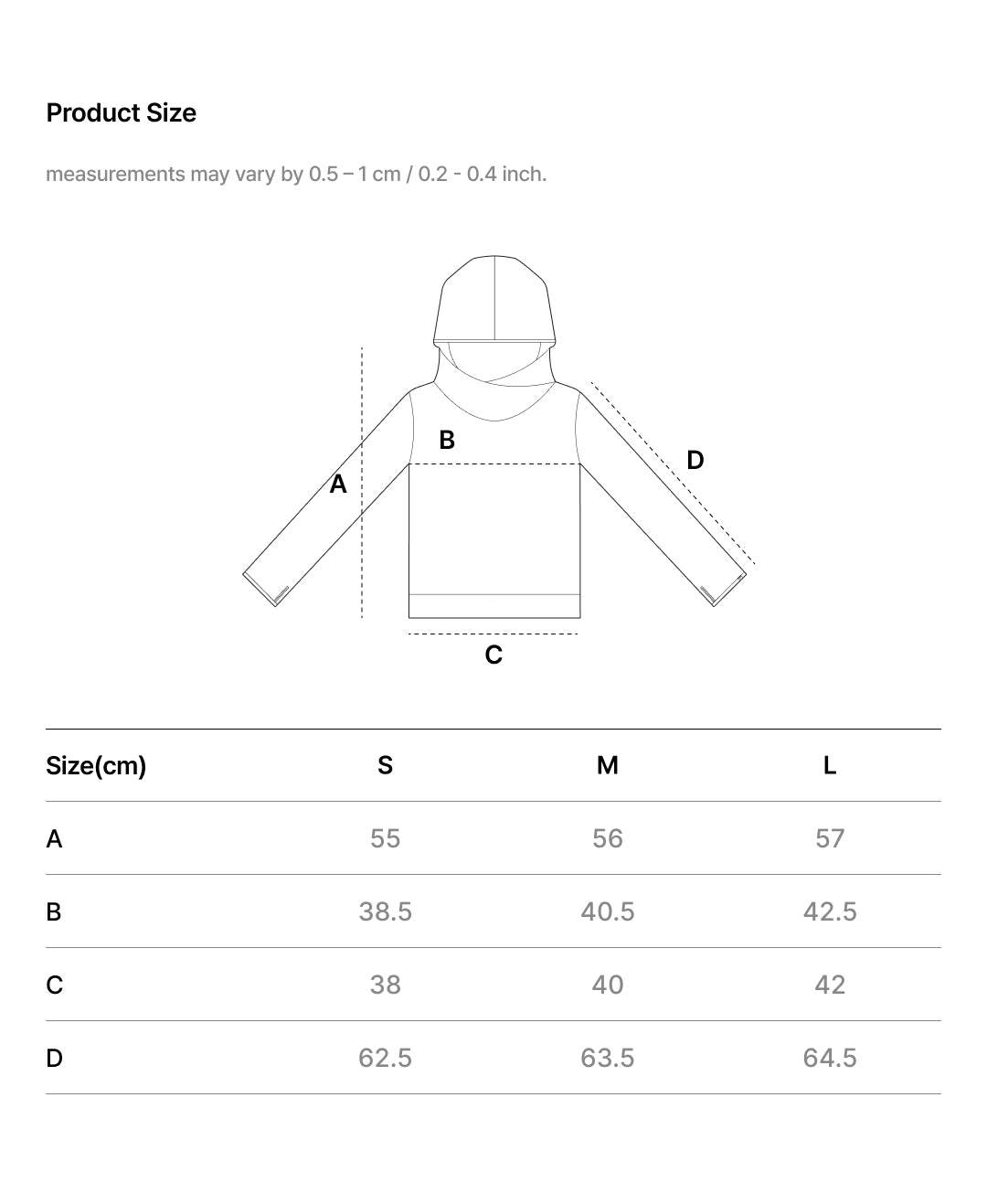 Size Chart - COZY FIT MULTIWAY DRAPED LONG SLEEVE HOODIE