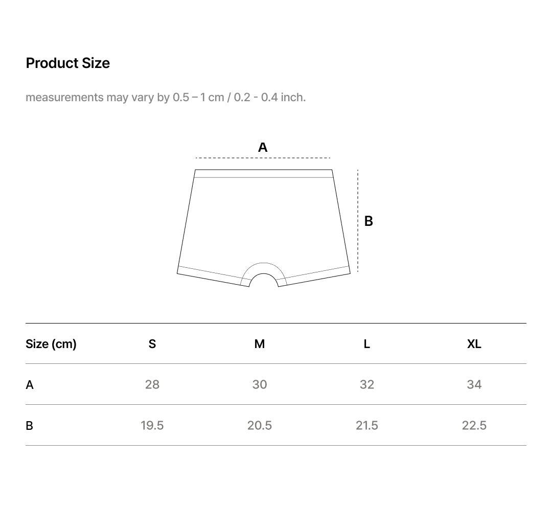 Size Chart - ESSENTIAL FIT BOY SHORT