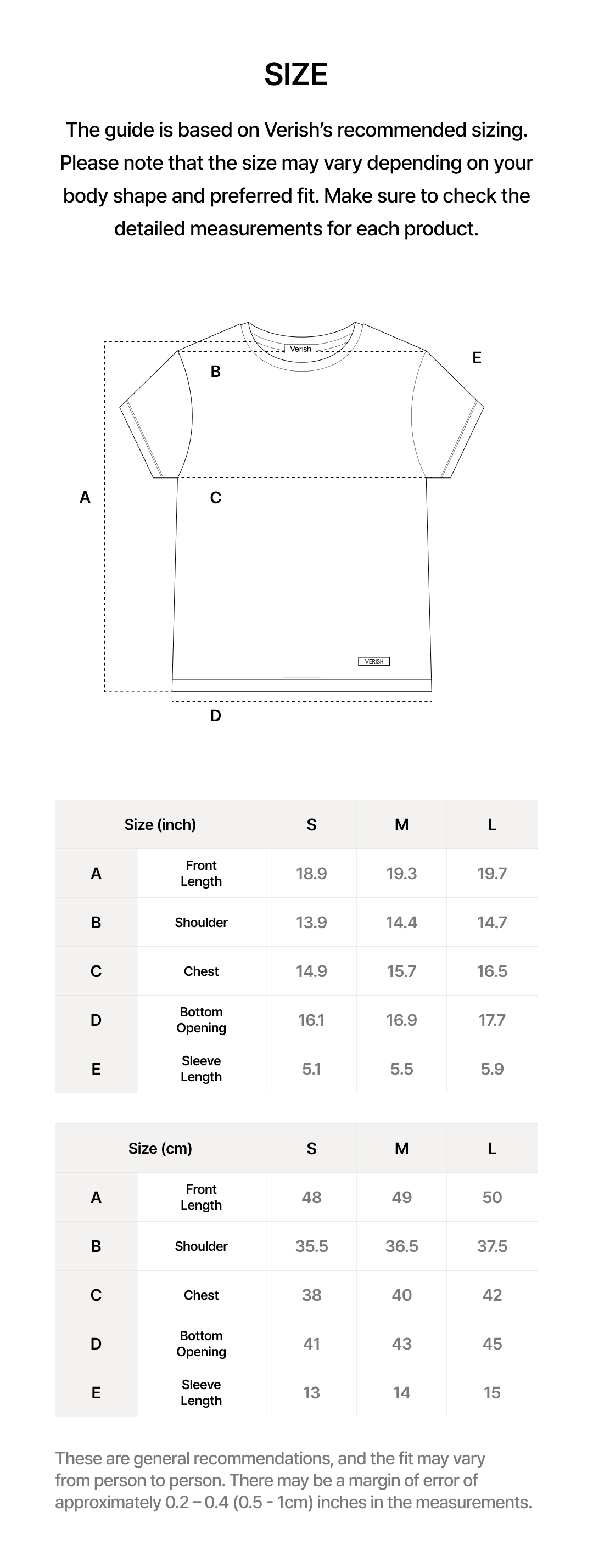 Size guide