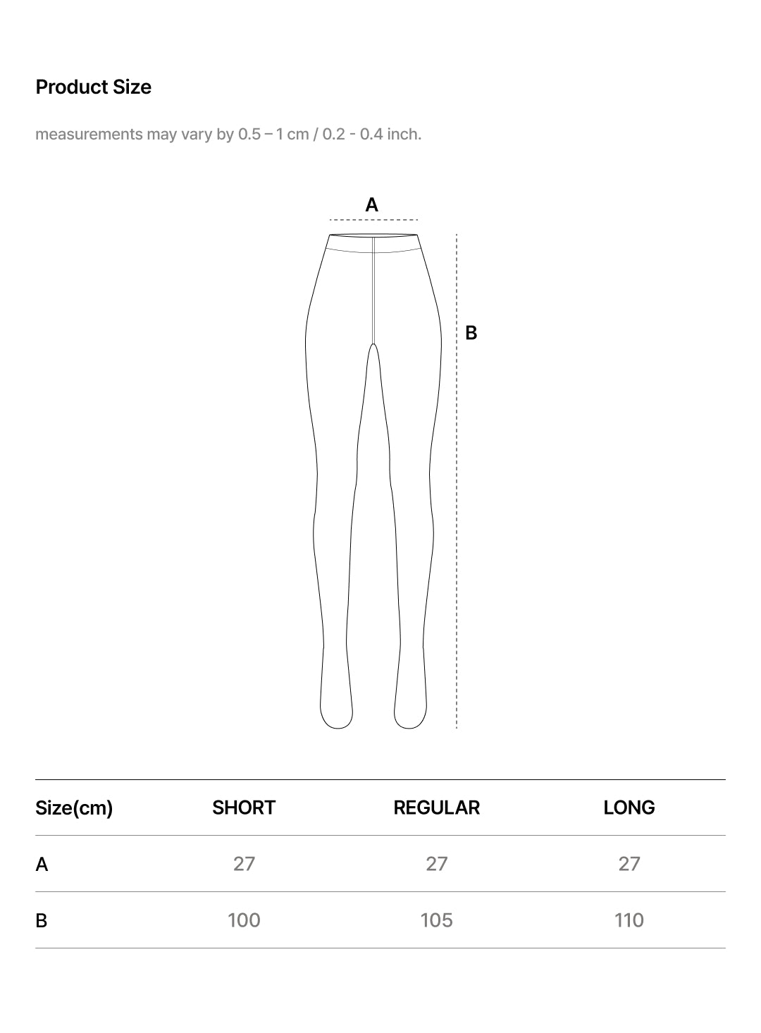 Size Chart - WARM SEE THROUGH STOCKING 200D