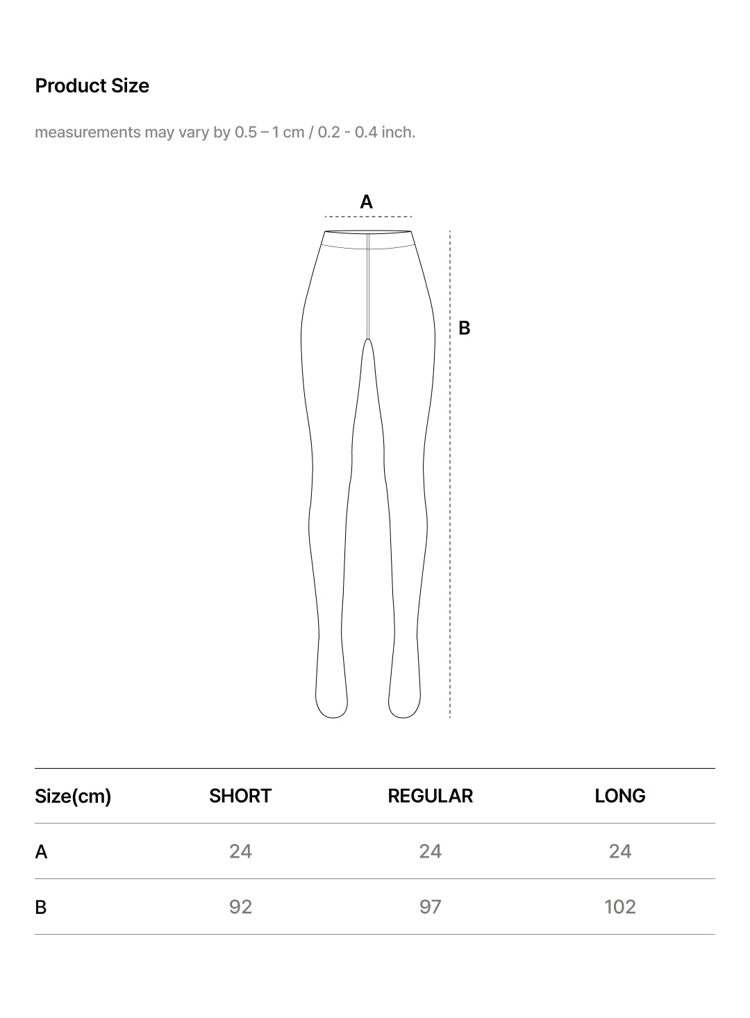 Size Chart - WARM SEE THROUGH STOCKING 50D