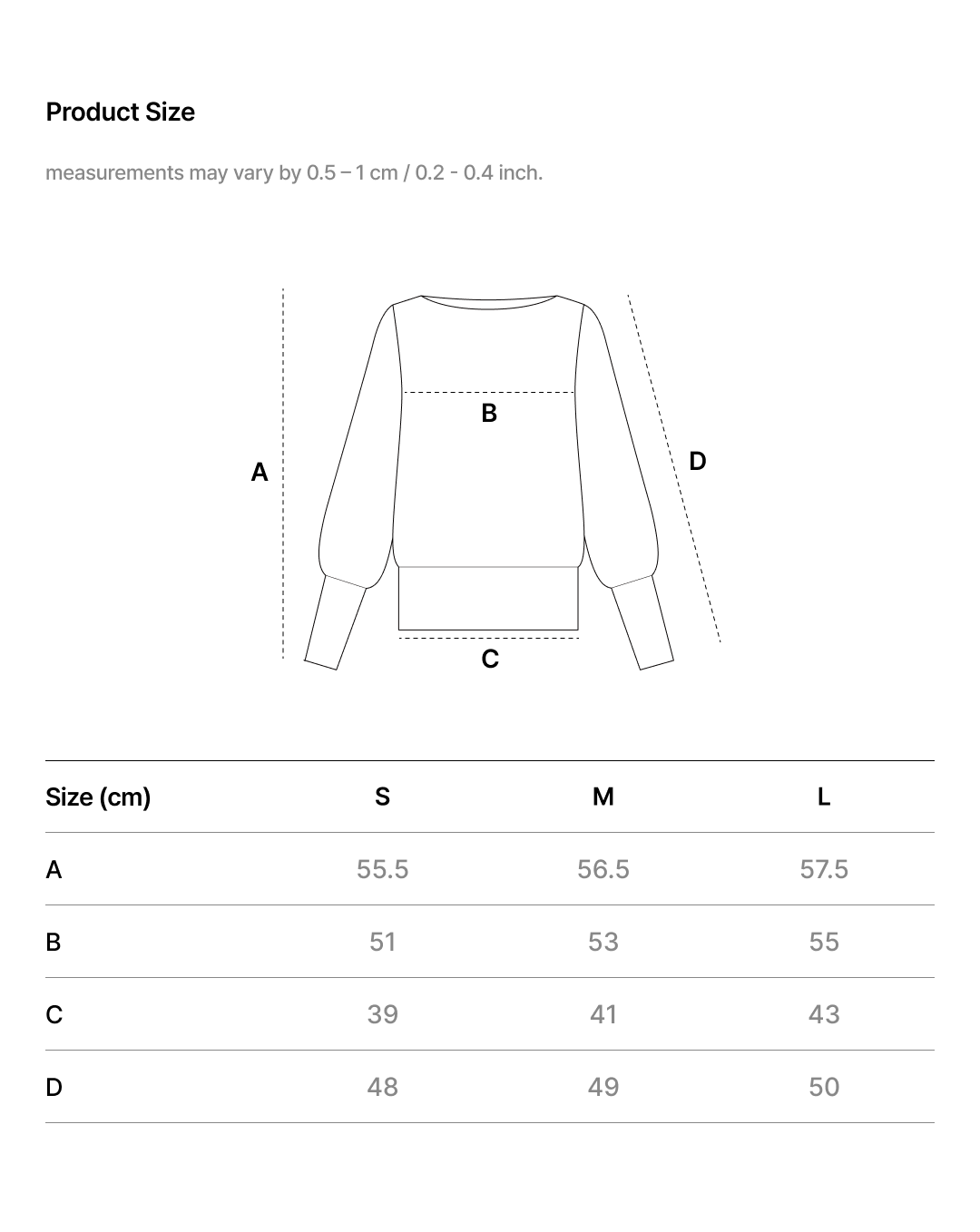 EASE FIT DRAPED BOATNECK LONG SLEEVE TOP size chart