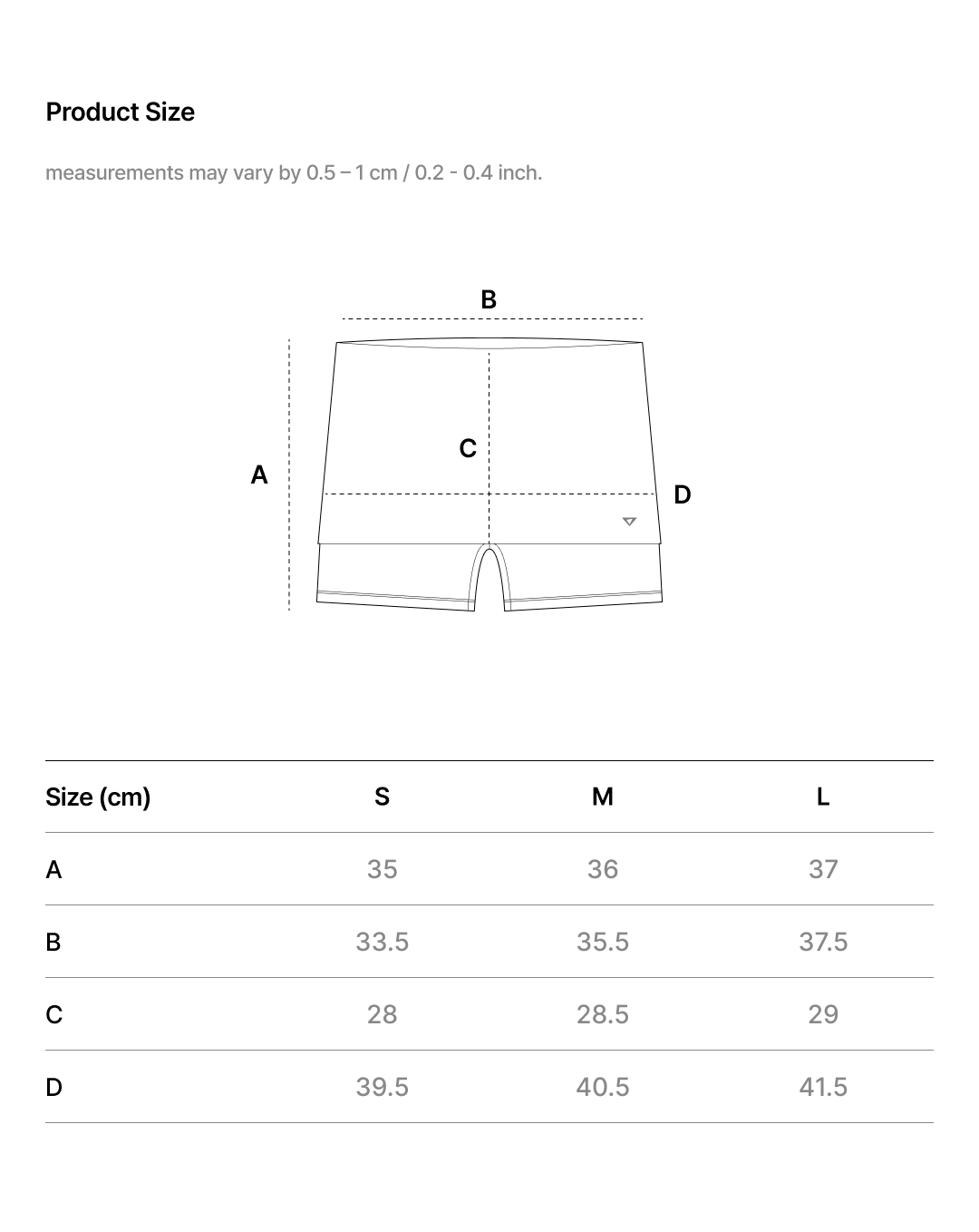 EASE FIT DRAPED SKORT LEGGING size chart